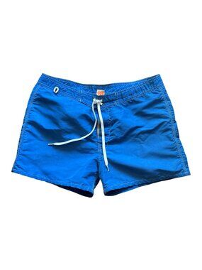 Sundek Mens Size 38 Blue Swim Trunks Vintage Board Shorts Flawed